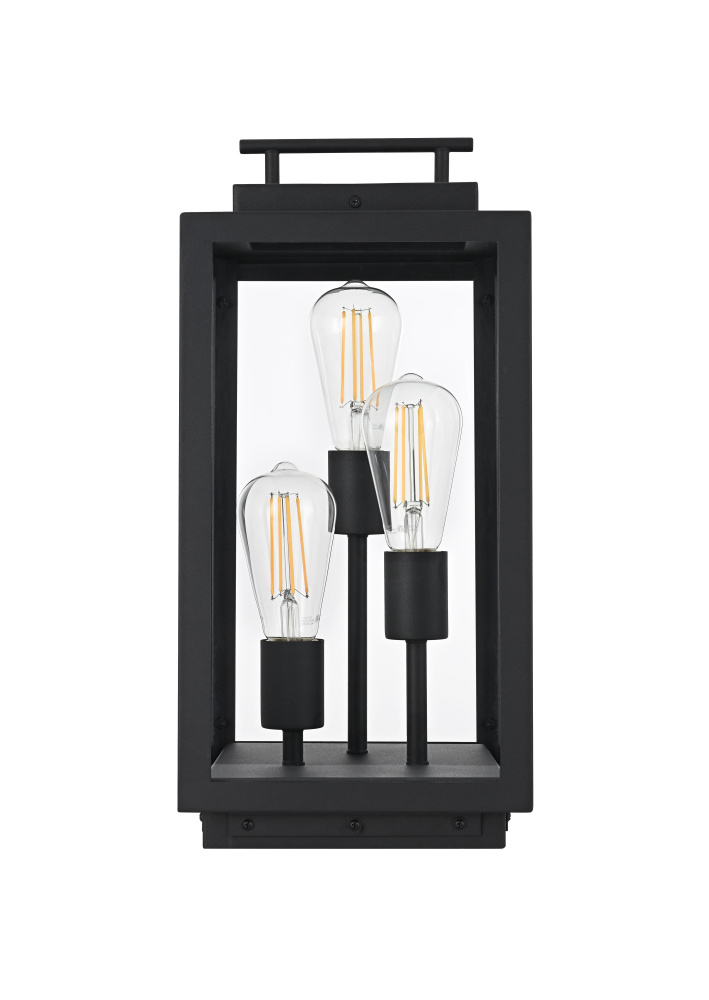 Lawn Light L8.3&#34; W8.3&#34; H17.5&#34; Black