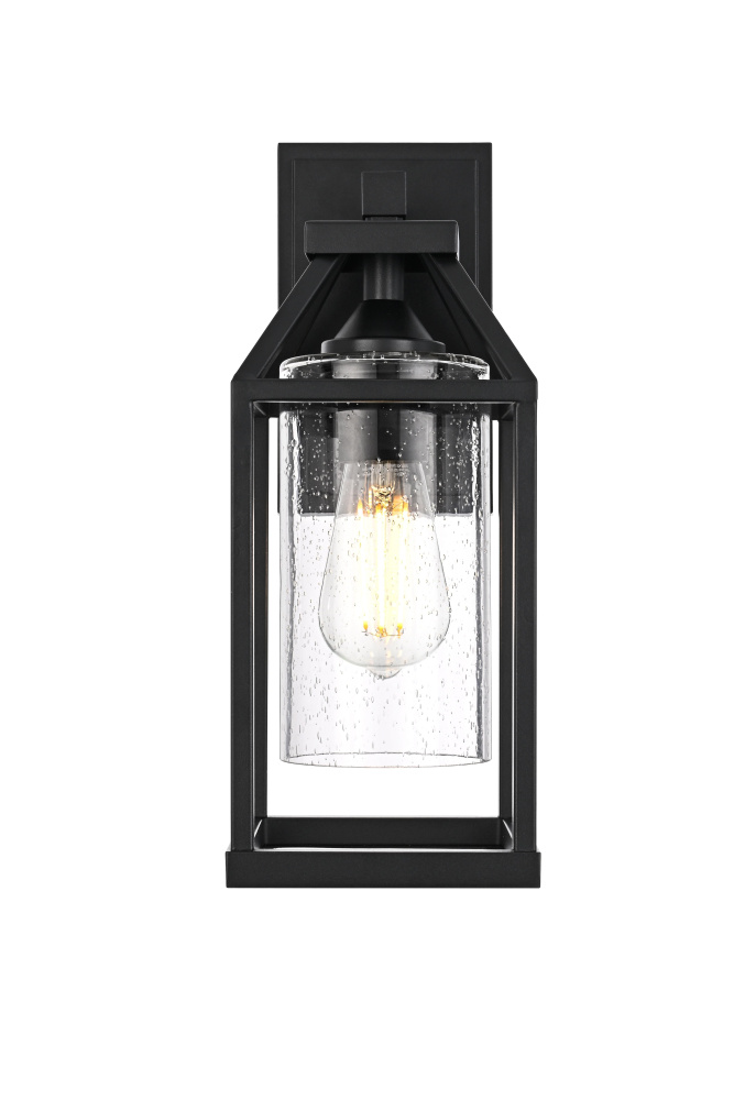 Zora 14 inch Outdoor Wall sconce in Black
