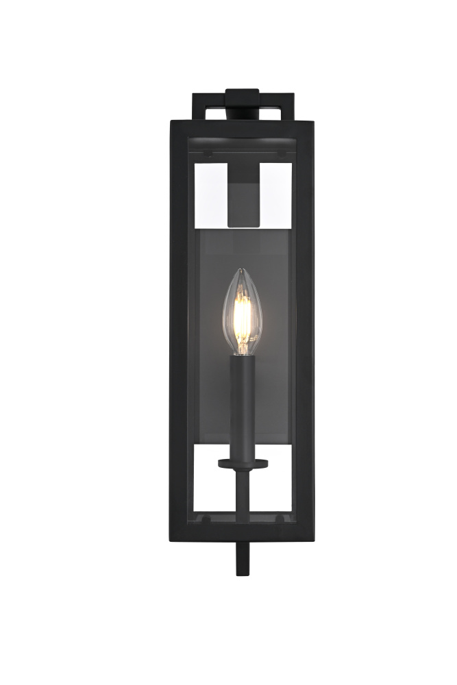 Wall Sconce W5&#34;xH16.5&#34;xE6&#34; Black