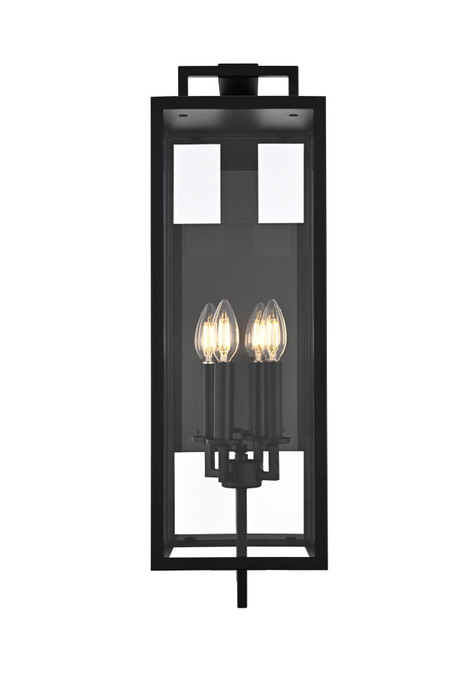 Wall Sconce W8&#34;xH26&#34;xE9&#34; Black