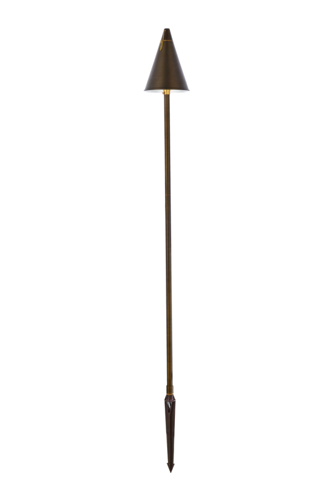 Outdoor Cast Brass torch path light D:8&#34; H:61&#34;