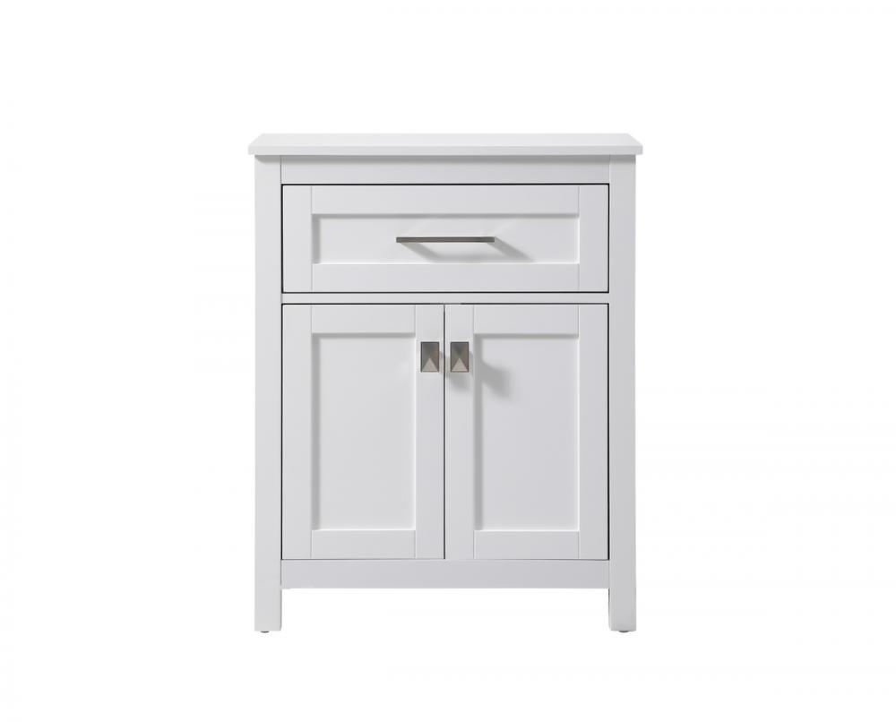 Bath Storage Cabinet 2dr1dw 24Wx16Dx30H white