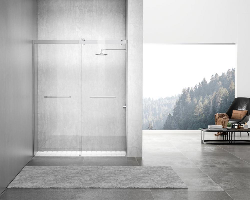 Frameless shower door 60 x 76 Polished Chrome