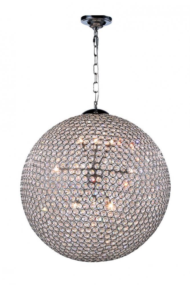 Cabaret 12 light Chrome Pendant Clear Royal Cut Crystal