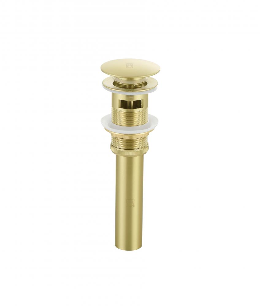 Pop-up drainer with overflow hole 2.6&#34;x7.76&#34;x2.6 Brushed Gold