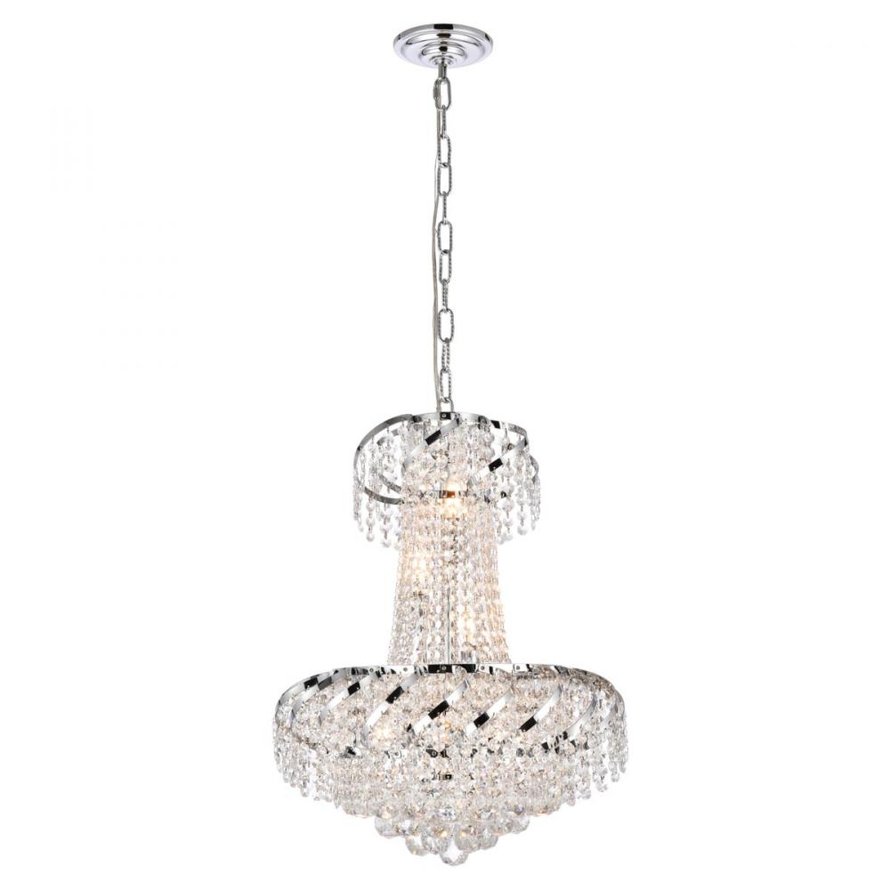 Belenus 6 light Chrome Pendant Clear Royal Cut Crystal