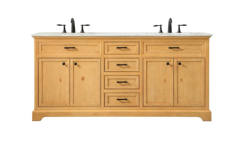 72 inch double bathroom vanity in natural wood
