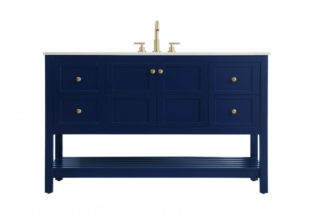 Vanity Cabinet 2dr4dw 54&#34;x22&#34;x34&#34; Blue