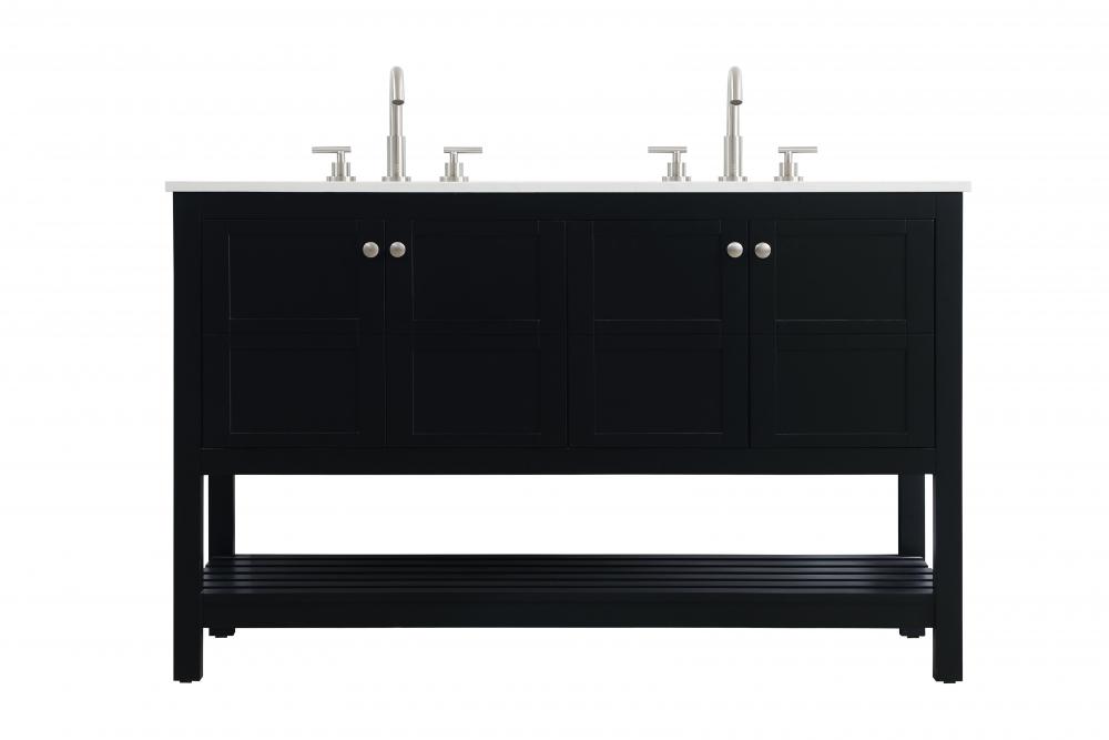 Vanity Cabinet 4dr 54&#34;x22&#34;x34&#34; Black
