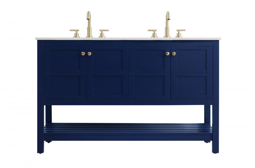 Vanity Cabinet 4dr 54&#34;x22&#34;x34&#34; Blue