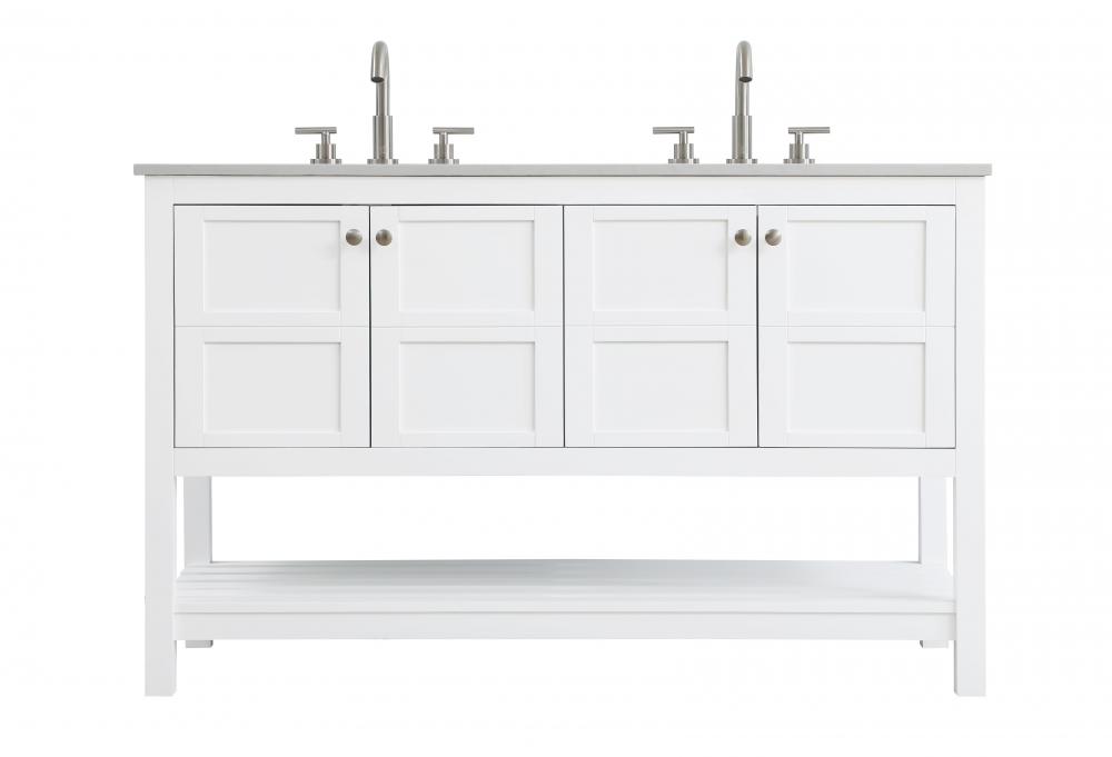 Vanity Cabinet 4dr 54&#34;x22&#34;x34&#34; White