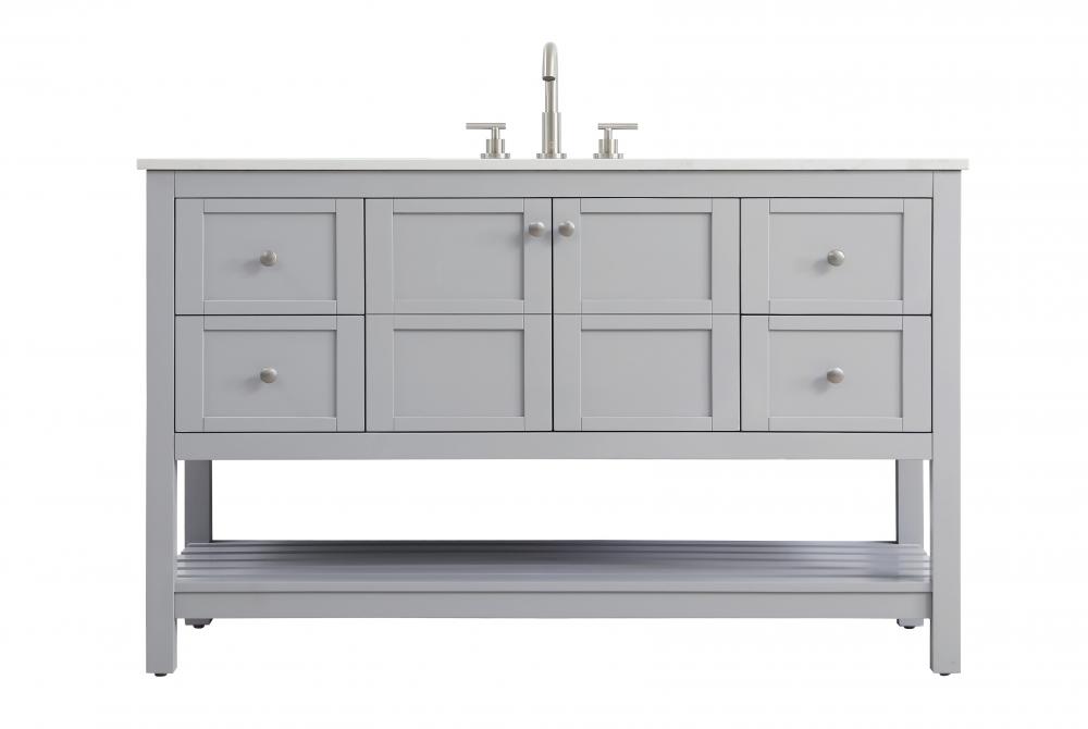 Vanity Cabinet 2dr4dw 54&#34;x22&#34;x34&#34; Grey