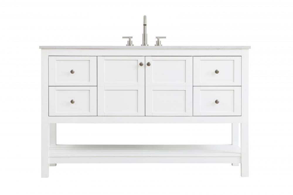 Vanity Cabinet 2dr4dw 54&#34;x22&#34;x34&#34; White