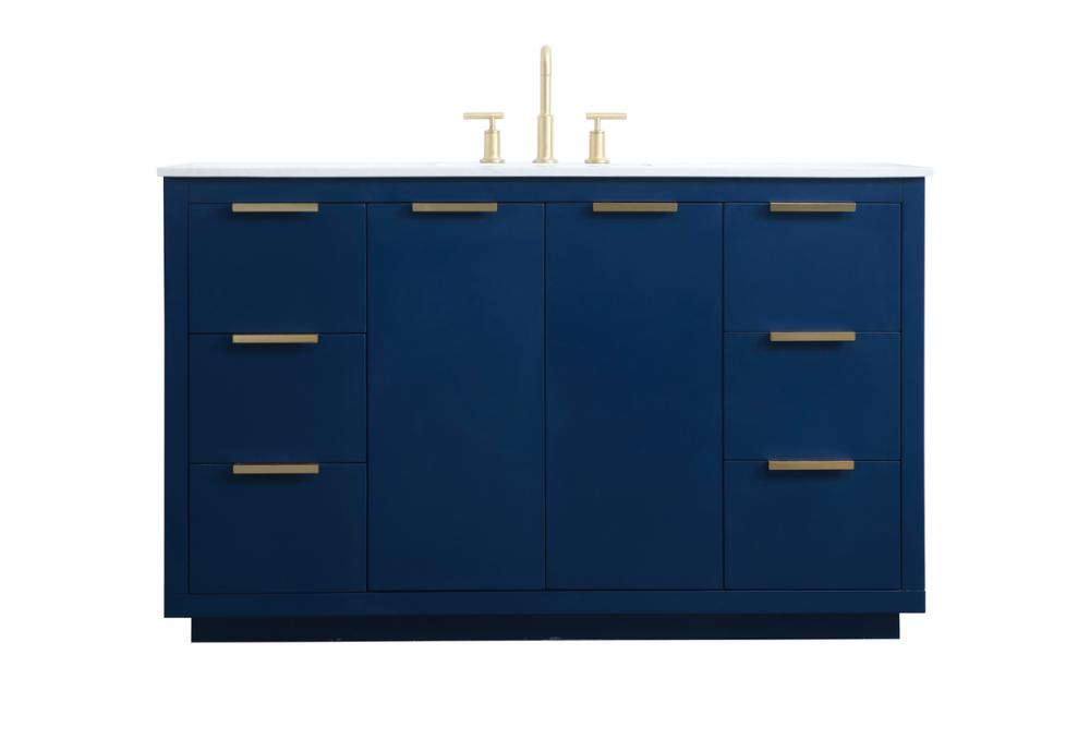 Vanity Cabinet 6Dw2Dr 54x22x34 Blue