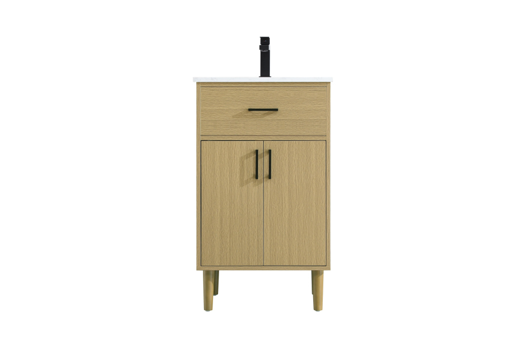 Vanity Cabinet 2Dr W20&#39;&#39;xD19&#39;&#39;xH34&#34; Honey Brown