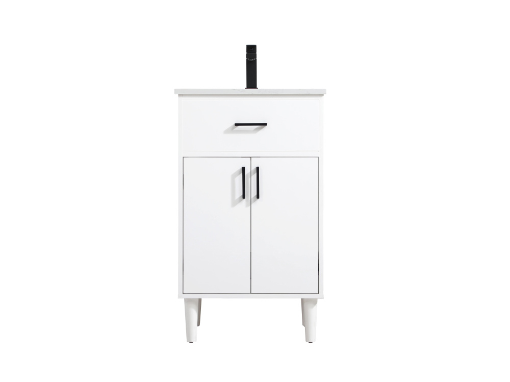 Vanity Cabinet 2Dr W20&#39;&#39;XD19&#39;&#39;xH34&#34; WH