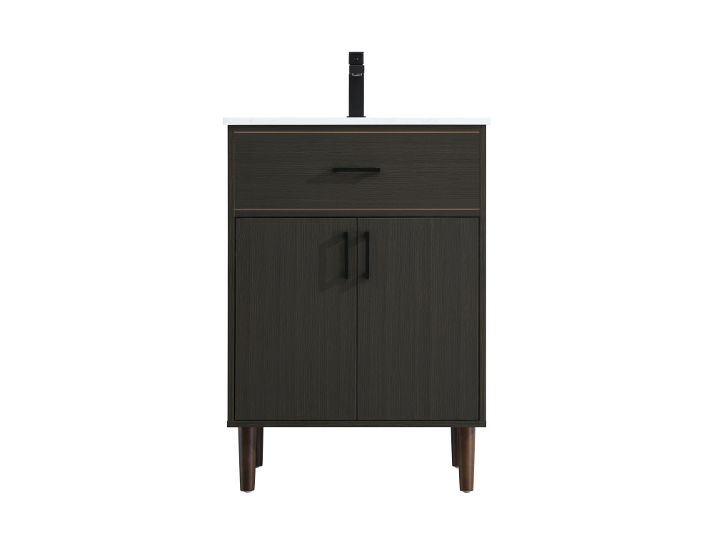 Vanity Cabinet 2Dr W24&#39;&#39;xD19&#39;&#39;xH34&#34; Mocha Brown
