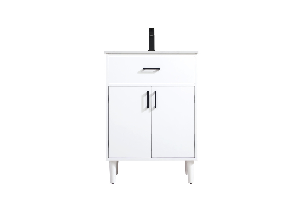 Vanity Cabinet 2Dr W24&#39;&#39;XD19&#39;&#39;xH34&#34; WH