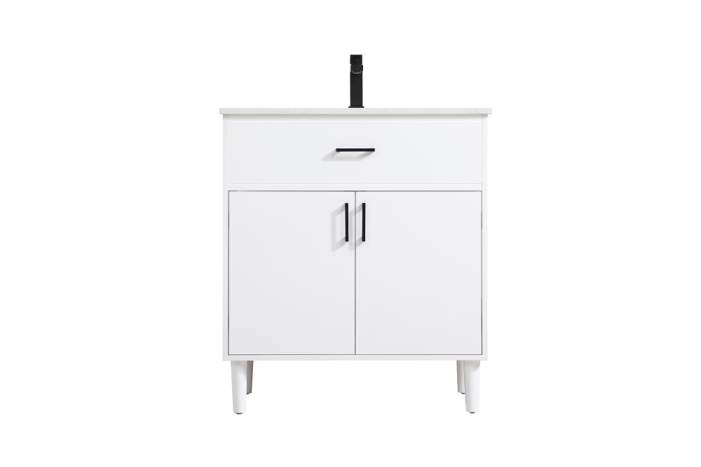 Vanity Cabinet 2Dr W30&#39;&#39;XD19&#39;&#39;xH34&#34; WH