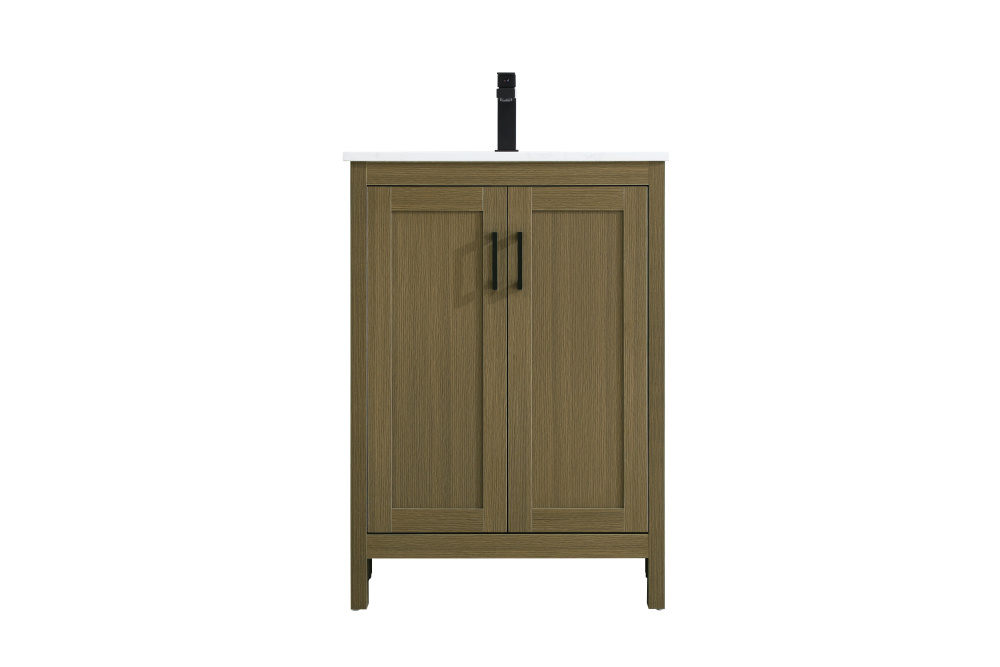Vanity Cabinet 2Dr W24&#39;&#39;xD19&#39;&#39;xH34&#34; Chestnut Brown