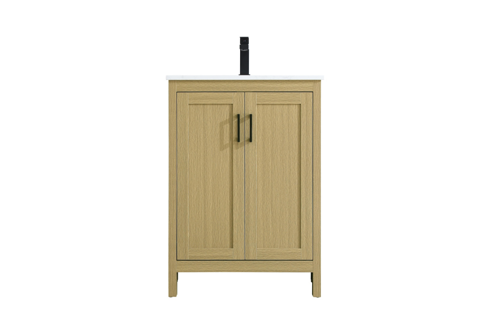 Vanity Cabinet 2Dr W24&#39;&#39;xD19&#39;&#39;xH34&#34; Honey Brown