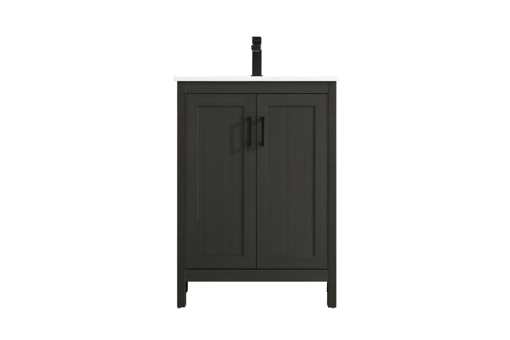 Vanity Cabinet 2Dr W24&#39;&#39;xD19&#39;&#39;xH34&#34; Mocha Brown