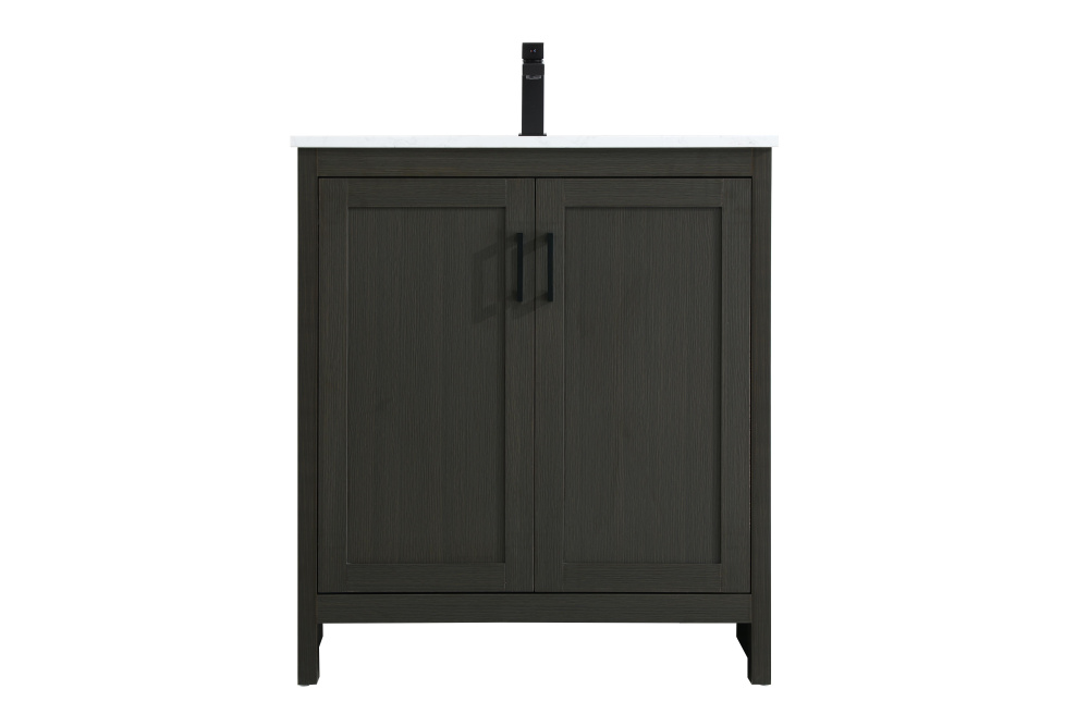 Vanity Cabinet 2Dr W30&#39;&#39;xD19&#39;&#39;xH34&#34; Mocha Brown
