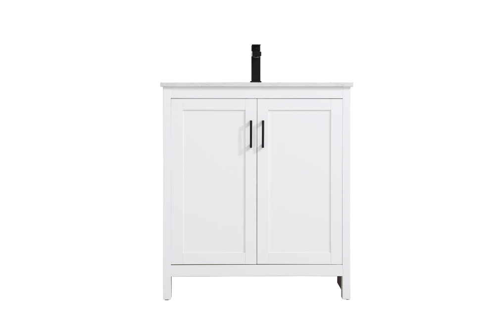 Vanity Cabinet 2Dr W30&#34;x D19&#34;x H34&#34; WH