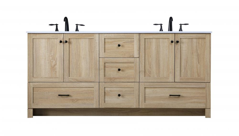 Vanity Cabinet 5Dw 4Dr 72&#34;x19&#34;x34&#34; Mango Wood