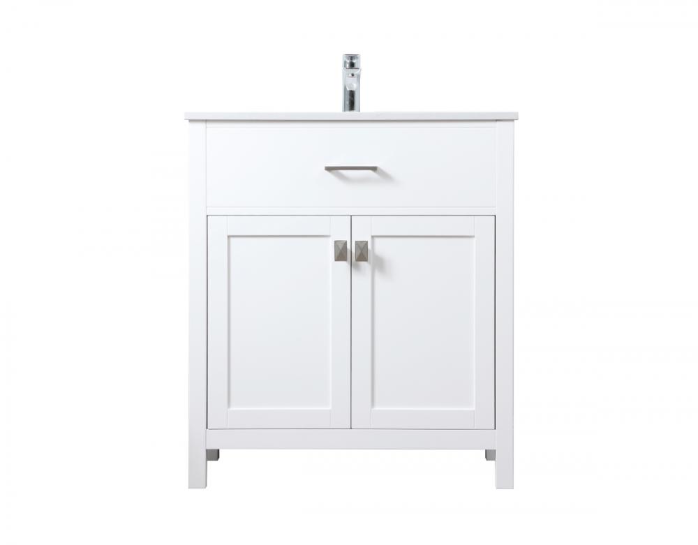 Vanity Cabinet 2Dr W30&#34;x D19&#34;x H34&#34; White