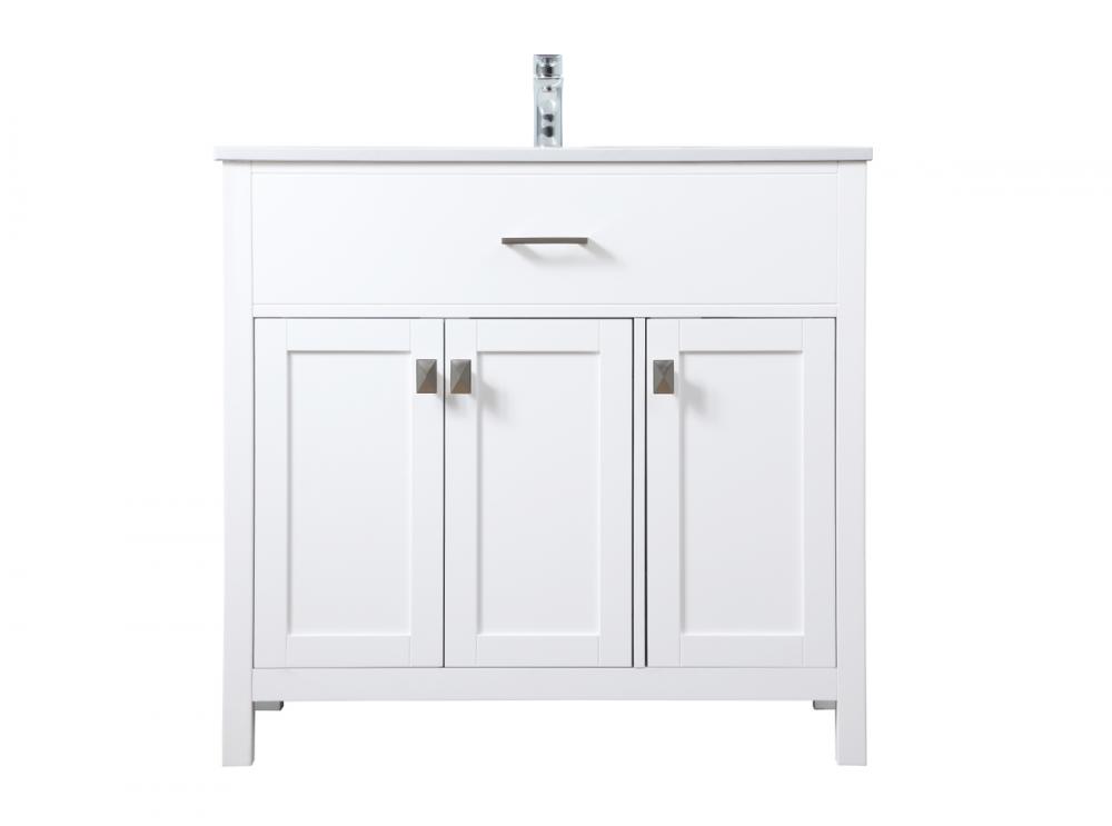 Vanity Cabinet 3Dr W36&#39;&#39;xD19&#39;&#39;xH34&#34; White