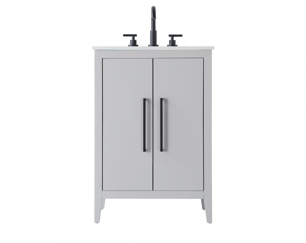 Vanity Cabinet 2Dr 24x21.5x35 Grey