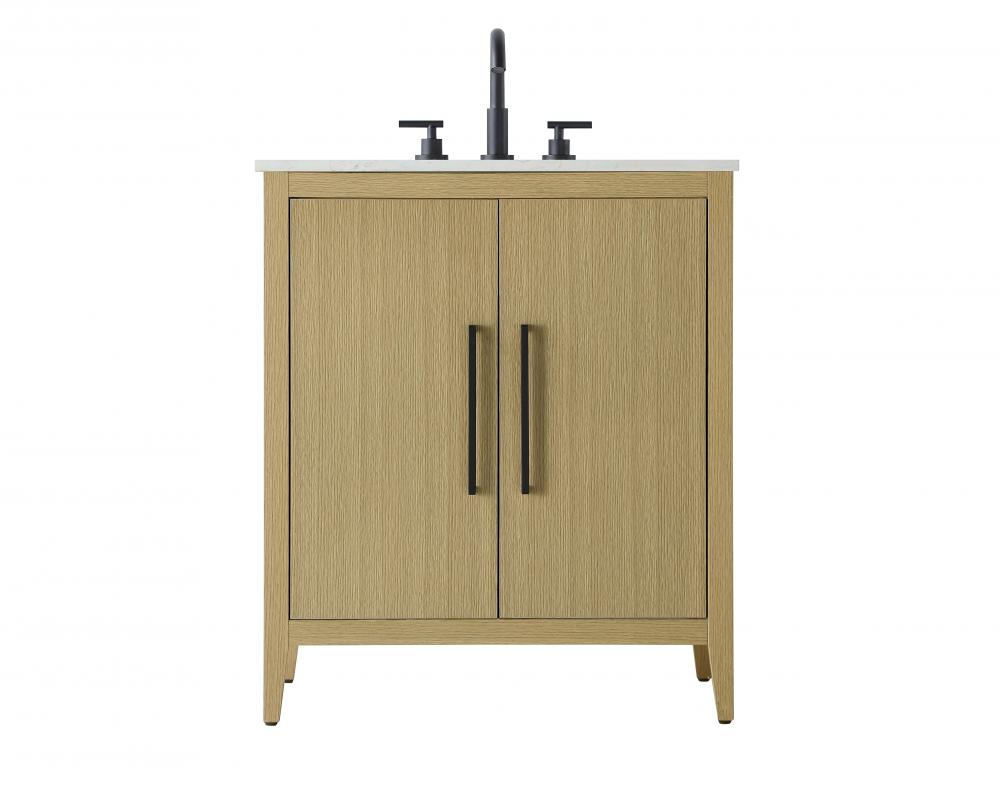Vanity Cabinet 2Dr 30x21.5x35 Honey Brown