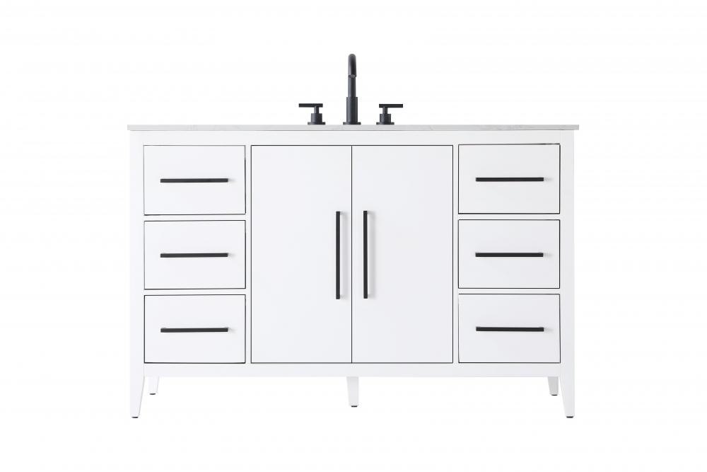 Vanity Cabinet 2Dr 6Dw 54x21.5x35 White