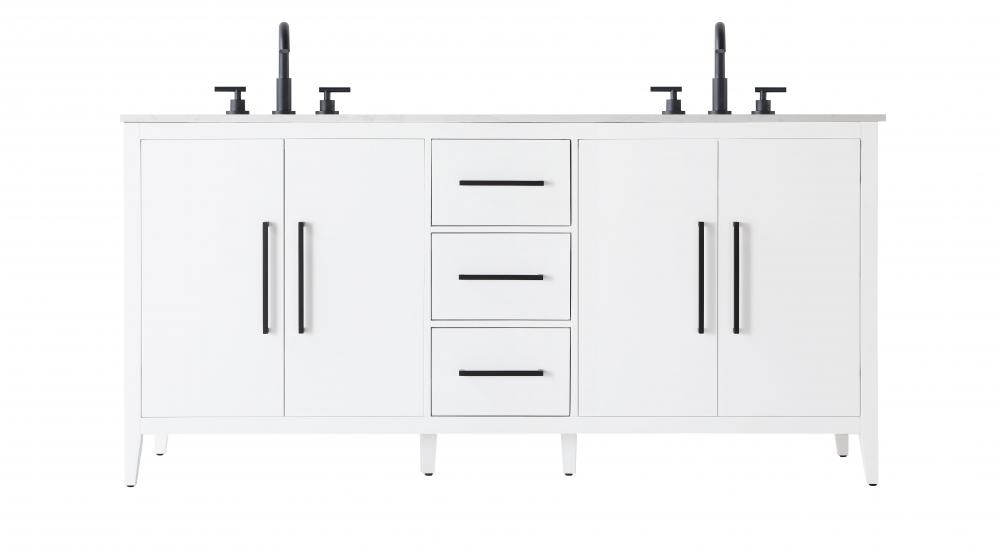 Vanity Cabinet 4Dr 3Dw 72x21.5x35 White
