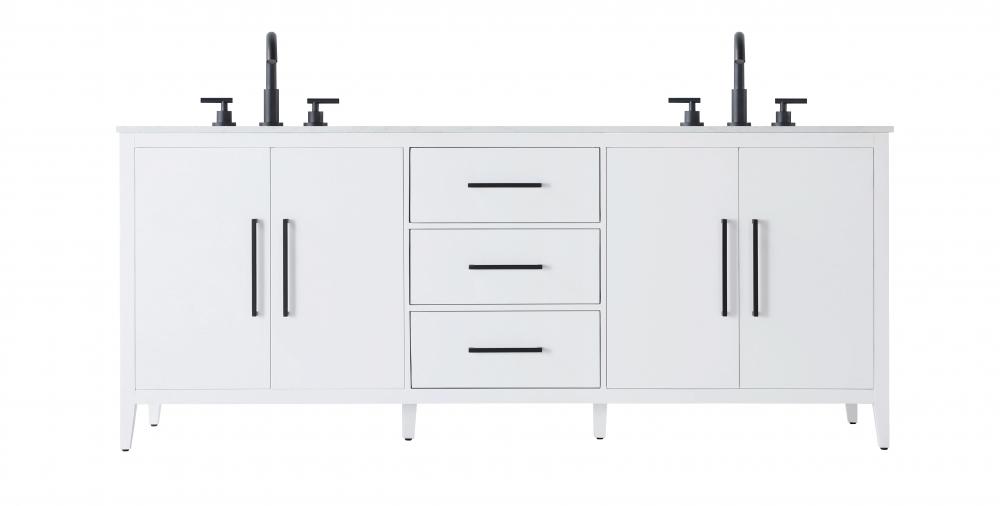 Vanity Cabinet 4Dr 3Dw 84x21.5x35 White