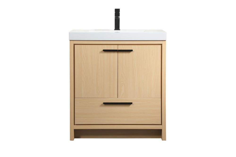 30 inch Single bathroom vanity in Maple