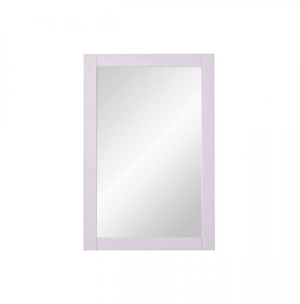 Aqua 22 In. Contemporary  Mirror In White