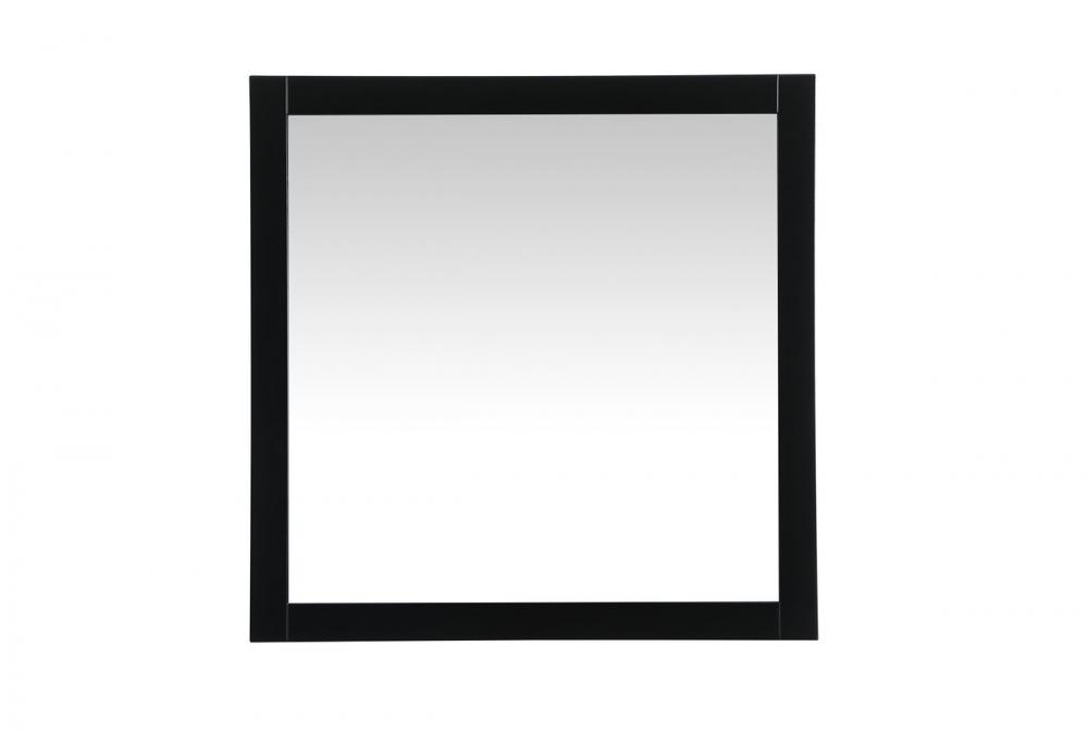 Aqua vanity mirror 36x36 inch in black