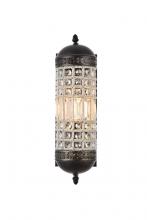 Elegant 1205W5DB/RC - Olivia 1 light Dark Bronze Wall Sconce Clear Royal Cut Crystal