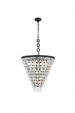 Elegant 1219D24BK/RC - Nordic 7 lights black chandelier
