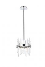 Elegant 2200D10C - Serena 10 inch crystal round pendant in chrome