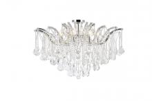 Elegant 2800F36C/RC - Maria Theresa 8 light Chrome Flush Mount Clear Royal Cut Crystal