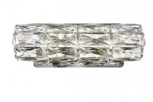 Elegant 3501W12C - Valetta Integrated LED chip light Chrome Wall Sconce Clear Royal Cut Crystal