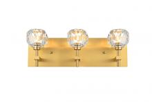 Elegant 3509W18G - Graham 3 Light Wall Sconce in Gold