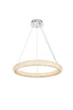 Elegant 3800D23C - Bowen Hang D23.5" H2.5" LED 36W DIM 3CCT Chrome