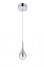 Elegant 3801D4C - Amherst Collection LED 1-light pendant 5 in x 9in chrome finish