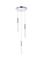 Elegant 5203D12C - Ruelle 3 lights Chrome Pendant