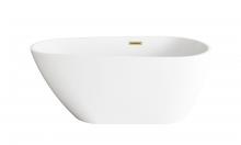 Elegant BT30259GW-BGD - Bathtub 59.1 x 31.5 x 23 GW with BGD drain kit