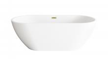 Elegant BT30367GW-BGD - Bathtub 66.9 x 29.5 x 23 GW with BGD drain kit